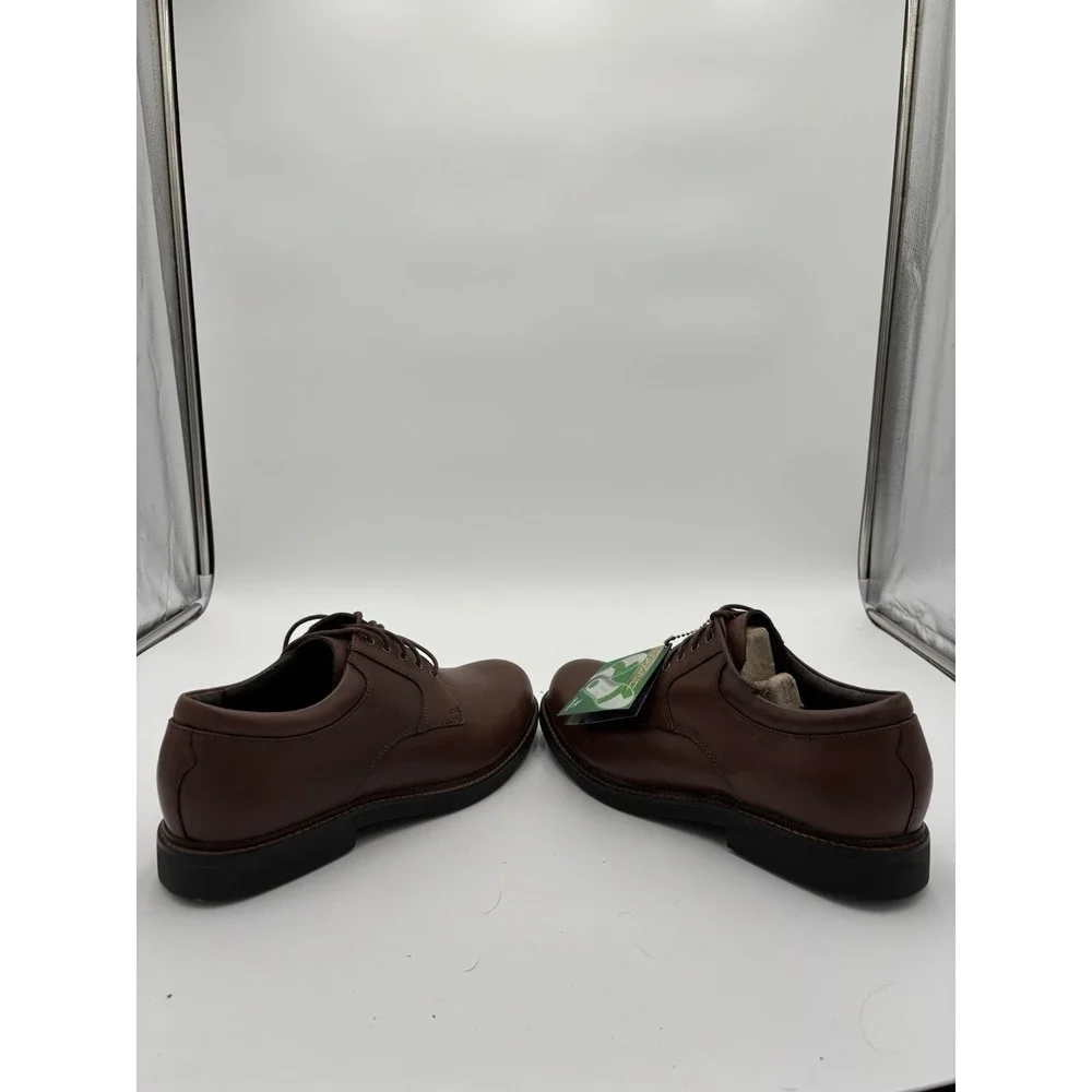 Aetrex Shoes Men's 9 Wide Brown Oxford Lace Up Low Top Casual Leather